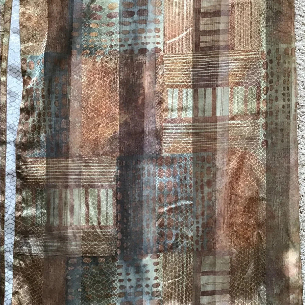 NWOT Croscill Malta Scarf Valance Browntones